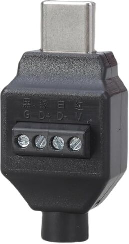 Solderless Type C Male Connector 5 Pin 4 Pin Crimp Terminal Adapter Cable Repair Easy Assembly Black Type USB Plug in Saudi Arabia
