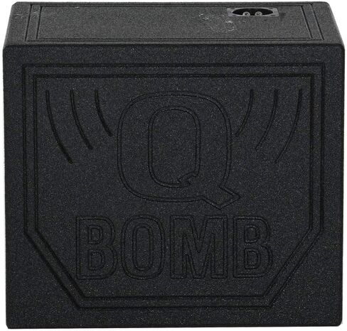 Q Power QBomb Single 12" Vented Port Subwoofer Box w/ Bedliner Spray (2 Pack) in Saudi Arabia