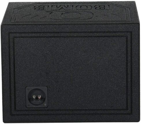 Q Power QBomb Single 12" Vented Port Subwoofer Box w/ Bedliner Spray (2 Pack) in Saudi Arabia
