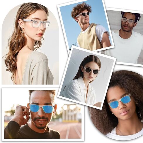 نظارات شمسية ذكية للرجال والنساء - نظارات شمسية بلوتوث مع مكبرات صوت، تحكم باللمس، حماية من الأشعة فوق البنفسجية الخارجية والتحكم الصوتي، مكالمات بدون استخدام اليدين (عدسات زرقاء مرآة) in Kuwait