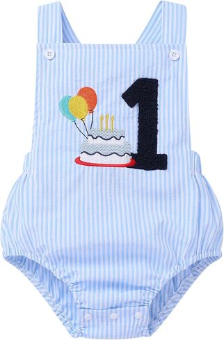 AWIBMK Wild One Birthday Outfit Boy Jungle Safari Baby Bubble Romper Backless Overalls Caske Smash Photo Shoot Outfits in Saudi Arabia