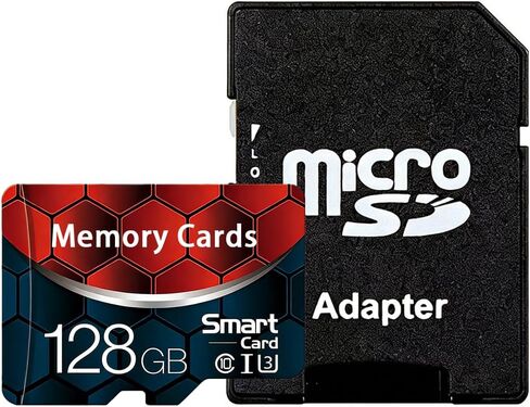 128GB Micro SD Card with Adapter, microSDXC Memory Card for Camera, Drone, U3, A2, V30, 4K UHD, UHS-I, SD Card in Saudi Arabia