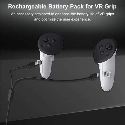 VR Controller Battery Pack Rechargeable Battery Cover for Meta Quest 3S/Quest 3 in Saudi Arabia