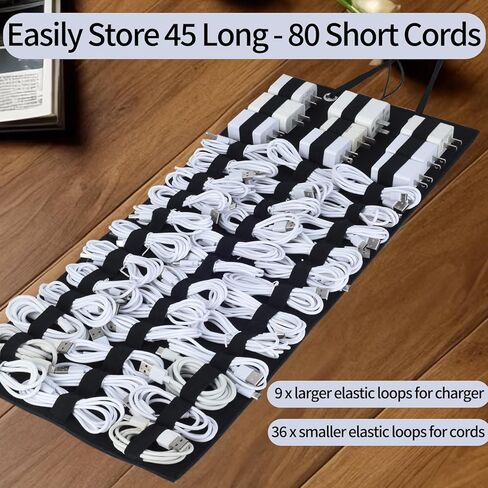 2026 USB Cable and Charger Organizer Kit for Home/Office/Travel Cords Organizer Essentials, Space-Saving Storage Box, Carry Hang and Fold Available in Saudi Arabia