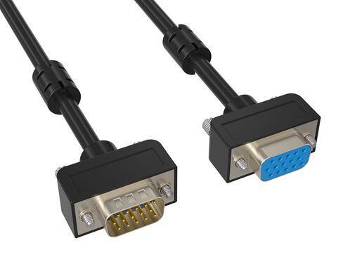 CableLeader 6ft Slim SVGA Male to Female Monitor Extension Cable with Ferrite Core, VGA 15-Pin M/F, Support 1080P Full HD for Laptop, PC, Projector, HDTV, Black in Saudi Arabia