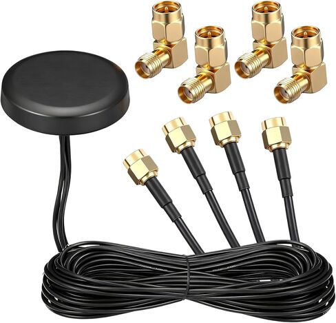 5 قطع هوائي 5G 4×4 MIMO هوائي متعدد الاتجاهات مثبت على المسمار مع SMA ذكر إلى أنثى محول الزاوية اليمنى لأجهزة التوجيه 5G وبوابات نقطة اتصال الإنترنت المنزلية in Saudi Arabia