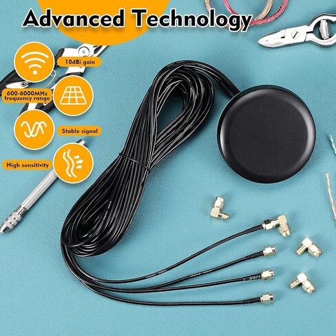5 قطع هوائي 5G 4×4 MIMO هوائي متعدد الاتجاهات مثبت على المسمار مع SMA ذكر إلى أنثى محول الزاوية اليمنى لأجهزة التوجيه 5G وبوابات نقطة اتصال الإنترنت المنزلية in Saudi Arabia