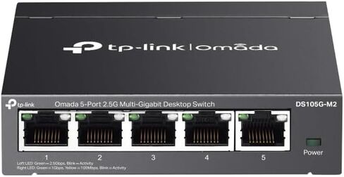 Omada 5-Port 2.5G Multi-Gig غير مُدار | سعة التحويل 25 جيجابت في الثانية | عملية صامتة بدون مروحة | مثالي للألعاب والفيديو بدقة 4K وNAS وWiFi 6 in Kuwait