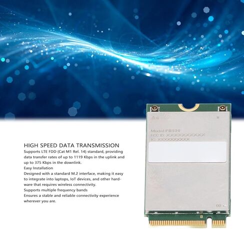 LTE FDD CatM1 M.2 Network Card Module for 10, High Speed Multi Band Network Card Module, Supports Multiple Global LTE Bands with in Saudi Arabia