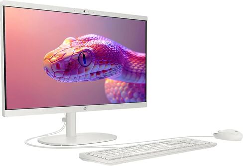 كمبيوتر مكتبي HP 22 بوصة FHD IPS الكل في واحد، VA Panle LED، Intel Celeron J4025، 32 جيجا DDR4، 1 تيرابايت SSD، Intel UHD Graphics، لوحة مفاتيح وماوس سلكية، Wi-Fi 6، 1x HDMI، 1 1x USB-C، 4 x USB-A، Windows 11 Pro، أبيض in Kuwait