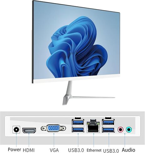 23.8" Inch All-in-One Gaming Computer PC, FHD Display 1920x1080, 16GB DDR4 RAM 256GB SSD, CPU Core i9-11900H (2.5GHz-MAX 4.9GHz), Windows 11 Pro/HDMI, USB3.0, BT4.2, Wired Keyboard & Mouse in Saudi Arabia