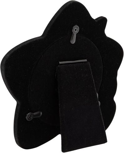 Happy Homewares Cute and Modern Star Shaped Two-Tone Silver Plated and Satin Silver Baby Picture Frame with Teddy Bear and Decorative Stars in Kuwait