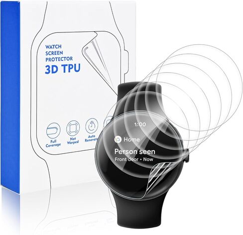 6 Pack Compatible for Google Pixel Watch 4/3 45mm Screen Protector, Self-healing Soft TPU [Not Glass] Film for Pixel Watch 45mm Screen Protector with Anti-scratch & Sensitive Touch in Saudi Arabia