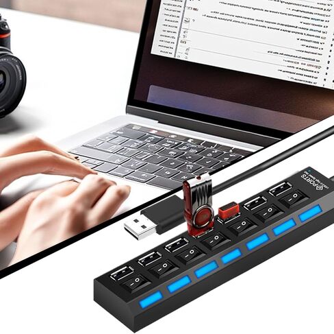 Genérico Signal Dock – منفذ USB Hub للتنظيم | وحدة تقسيم البيانات الرفيعة، ومنافذ التحكم بالأزرار، وتصميم موضع ثابت وميزات توسيع الاتصال لمناطق العمل المشتركة، Classroo in Kuwait