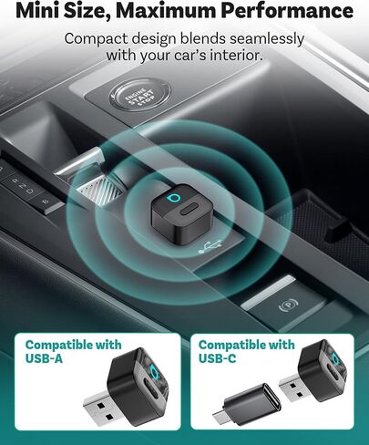 محول CarPlay اللاسلكي OTTOCAST Mini Pico، لا مزيد من الكابلات، ذاكرة هاتف مزدوجة، مفتاح بزر واحد، Wi-Fi 6 وBluetooth 5.4 in Kuwait
