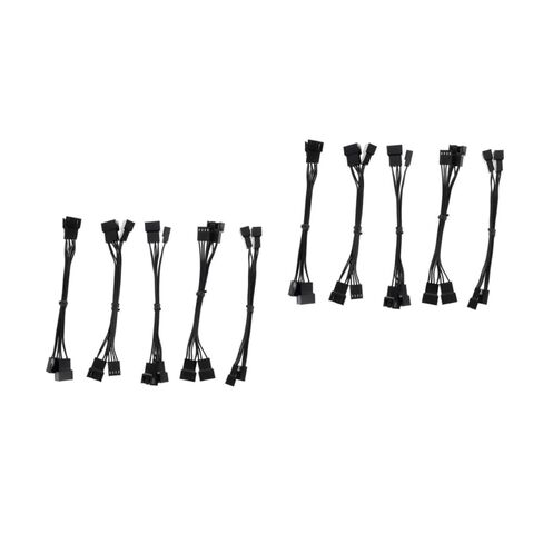 10pcs Computer Fan Connectors Pin Power Cables Fan Extension Cables for Motherboard in Saudi Arabia