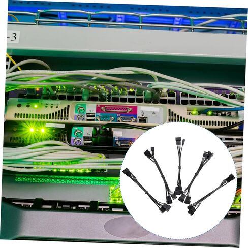 10pcs Computer Fan Connectors Pin Power Cables Fan Extension Cables for Motherboard in Saudi Arabia