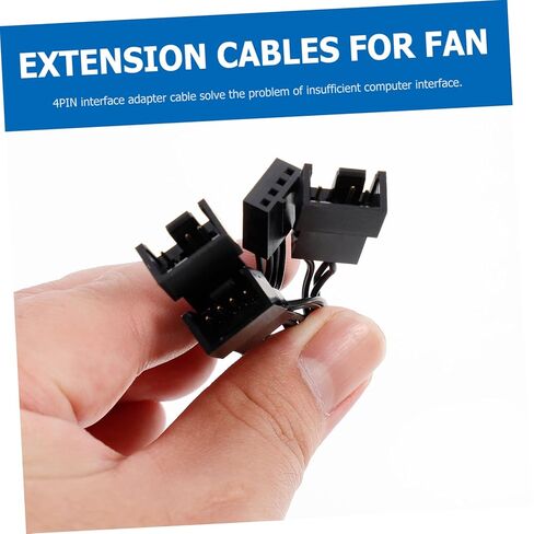 10pcs Computer Fan Connectors Pin Power Cables Fan Extension Cables for Motherboard in Saudi Arabia