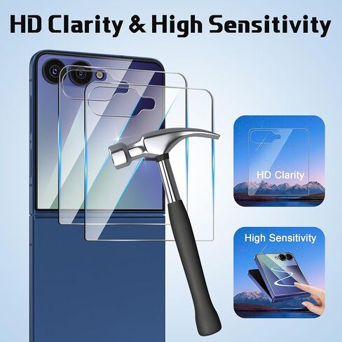[3Set 7PCS] واقي شاشة متوافق مع هاتف Galaxy Z Flip 7 5G - 3 طبقات داخلية من مادة TPU + 3 زجاج مقسى + 1 واقي عدسة كاميرا مع أداة محاذاة، سهل التركيب، ووضوح عالٍ، وخالي من الفقاعات in Kuwait