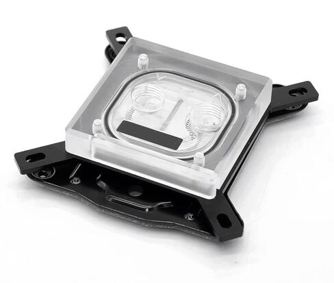 Dracaena.io AMD CPU Water Block، 63x63mm مبرد مياه RGB معدني كامل لمقبس وحدة المعالجة المركزية AM4/AM5، النحاس/الألومنيوم/الأكريليك، خيوط G1/4، ميكروفين 0.4 مم، إضاءة سيمفونية RGB 5 فولت in Saudi Arabia