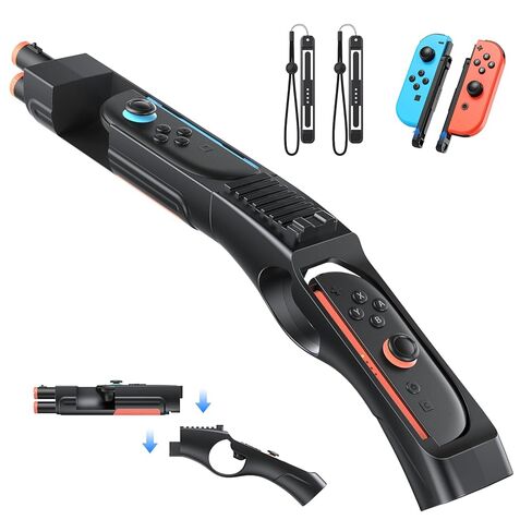 FASTSNAIL [Switch 1/2 Compatible] Shooting Game Gun for Nintendo Switch 2/1/OLED, Detachable Gun Handle with portable for Switch 2/1 Joypad, Hand Grip Controller Accessories for Switch Hunting Games in Saudi Arabia