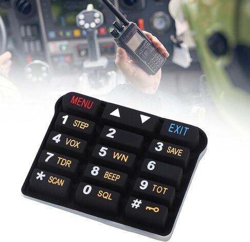 Tyenaza 8 قطع استبدال لوحة المفاتيح الرقمية، لوحة مفاتيح رقمية من السيليكون لـ UV9R Plus 2 Way Radio Intercom، استجابة اللمس وملاءمة سلسة in Kuwait