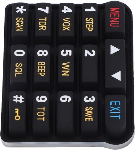 Tyenaza 8 قطع استبدال لوحة المفاتيح الرقمية، لوحة مفاتيح رقمية من السيليكون لـ UV9R Plus 2 Way Radio Intercom، استجابة اللمس وملاءمة سلسة in Kuwait
