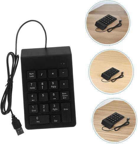 قطعتان من لوحة المفاتيح الرقمية USB ذات 18 مفتاحًا لوحة أرقام محمولة لأجهزة الكمبيوتر المحمول وسطح المكتب، لوحة مفاتيح أرقام ميكانيكية صامتة للمحاسبة والمالية والمكتب واستخدام السفر in Kuwait