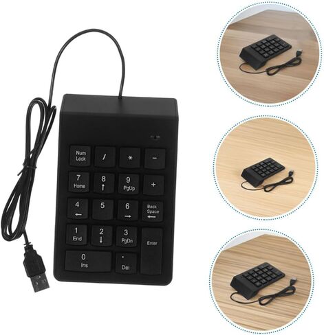 2 قطعة لوحة أرقام USB لوحة مفاتيح رقمية 18 مفتاحًا لوحة مفاتيح صغيرة مدمجة للاستخدام المصرفي المالي متوافقة مع الكمبيوتر المحمول المكتبي والمكتب والسفر in Kuwait