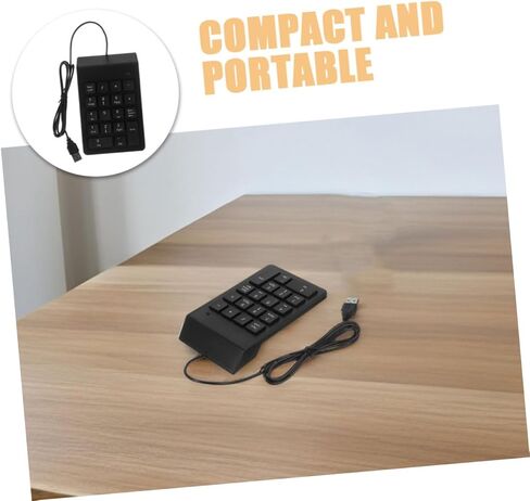 Veemoon 2 قطعة لوحة مفاتيح رقمية USB للاستخدام المصرفي والمالي، لوحة مفاتيح صغيرة مدمجة مكونة من 18 مفتاحًا، ملحقات الكمبيوتر المحمول المحمولة مع واجهة USB Numpad لسطح المكتب والسفر in Kuwait