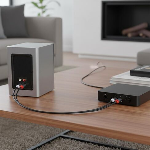 2 قطعة كابلات RCA 2RCA ذكر إلى 2RCA صوت ذكر 1FT RCA كابلات صوت السيارة مضخم الصوت لمكبرات صوت المسرح المنزلي مكبرات الصوت النشطة المضخم in Saudi Arabia