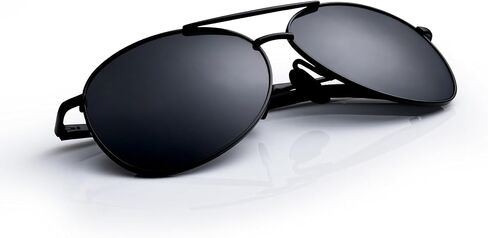 Polarized Aviator Sunglasses Men Women 100% UV Protection Metal Sun Glasses Driving Fishing With Gift Case in Saudi Arabia