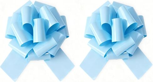 قطعتان من القوس الوردي العملاق مقاس 12 بوصة للهدايا والسيارات والديكورات - قوس كبير من شريط الساتان لتغليف الهدايا وأعياد الميلاد والكريسماس وديكور السيارة in Kuwait