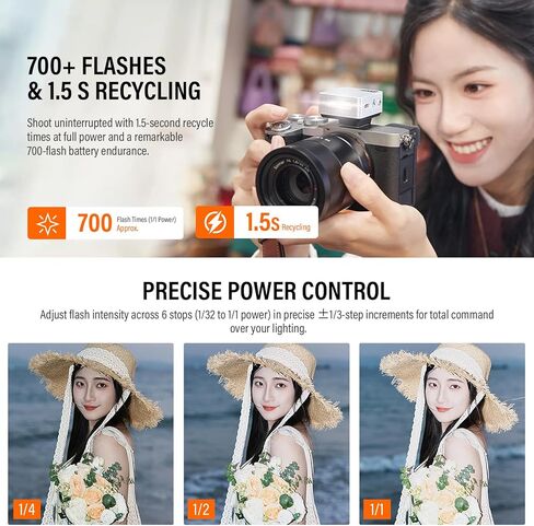 Godox iT20 S TTL Mini Flash - iT20S Camera Flash for Sony Upgraded IM20 7.4V 300mAh Battery 700+ Flashes 1.5s Recycle Hot Shoe Flash with Magnetic Diffuser/Color Filter Accessories for Sony Cameras in Saudi Arabia