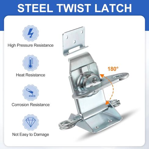 PATIKIL 4.72x3.26" Spring Loaded Butterfly Twist Latch, 2 Pcs Steel Twist Latch & Keeper Toggle Butterfly Draw Latch for Case Box Chest Closure, Light Blue in Saudi Arabia