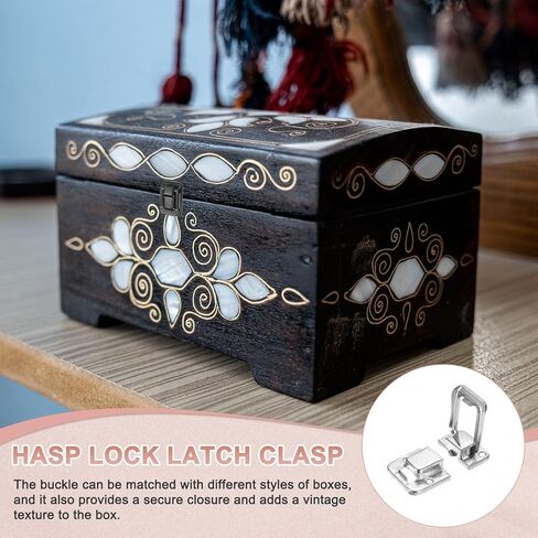 6 Pack Toggle Catch Lock, 1.5 x 1 in Metal Hasp Latches Decorative Clasp with Screws for Jewelry Case/Wooden Boxes/Suitcase, Retro Style Clasp [Gold & Silver] in Saudi Arabia