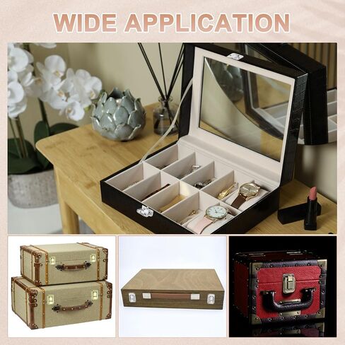 6 Pack Toggle Catch Lock, 1.5 x 1 in Metal Hasp Latches Decorative Clasp with Screws for Jewelry Case/Wooden Boxes/Suitcase, Retro Style Clasp [Gold & Silver] in Saudi Arabia