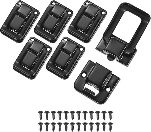 6 Pack Toggle Catch Lock, 1.5 x 1 in Metal Hasp Latches Decorative Clasp with Screws for Jewelry Case/Wooden Boxes/Suitcase, Retro Style Clasp [Gold & Silver] in Saudi Arabia