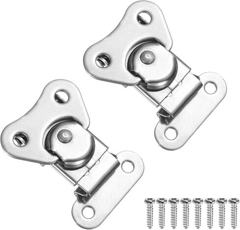 patikil 1.97x1.5 "مزلاج فراشة محملة بنابض، 4 قطع 304 مزلاج ملتوي من الفولاذ المقاوم للصدأ وحارس تبديل مزلاج رسم فراشة لإغلاق صندوق الصندوق، فضي in Saudi Arabia