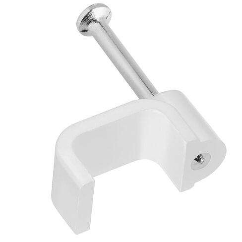 Maximm Cable Management Clips, Square Style for Flat Cables, White - 400 pcs - 6mm + 7mm + 8mm + 10mm with Steel Nails in Saudi Arabia