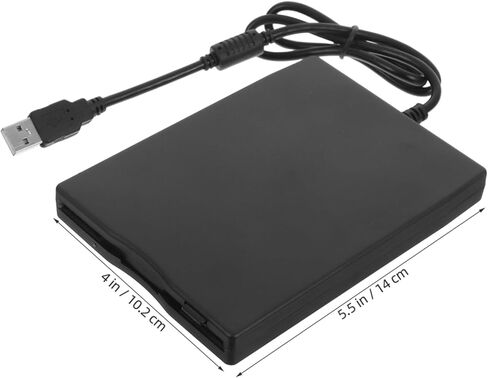 محرك أقراص مرنة خارجي USB من STOBOK لأجهزة الكمبيوتر المحمول وسطح المكتب مقاس 3.5 بوصة وقارئ مرن محمول متوافق مع أجهزة الكمبيوتر الشخصية وسهل الاستخدام in Kuwait