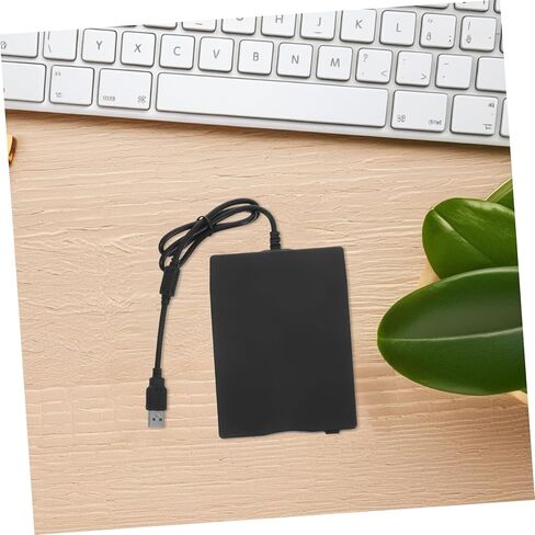 محرك أقراص مرنة خارجي USB من STOBOK لأجهزة الكمبيوتر المحمول وسطح المكتب مقاس 3.5 بوصة وقارئ مرن محمول متوافق مع أجهزة الكمبيوتر الشخصية وسهل الاستخدام in Kuwait