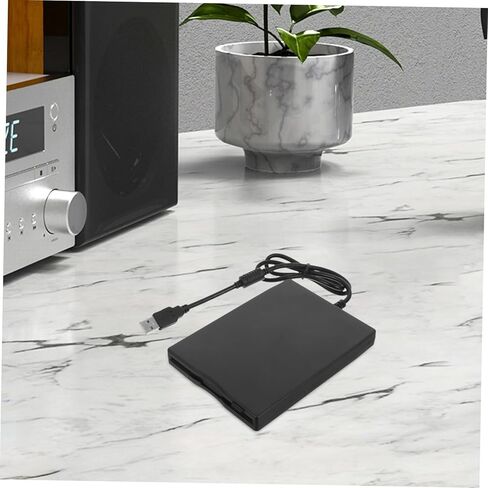 محرك أقراص مرنة خارجي USB من STOBOK لأجهزة الكمبيوتر المحمول وسطح المكتب مقاس 3.5 بوصة وقارئ مرن محمول متوافق مع أجهزة الكمبيوتر الشخصية وسهل الاستخدام in Kuwait