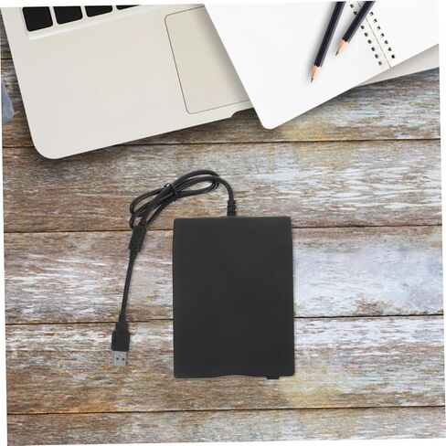 محرك أقراص مرنة خارجي USB من STOBOK لأجهزة الكمبيوتر المحمول وسطح المكتب مقاس 3.5 بوصة وقارئ مرن محمول متوافق مع أجهزة الكمبيوتر الشخصية وسهل الاستخدام in Kuwait