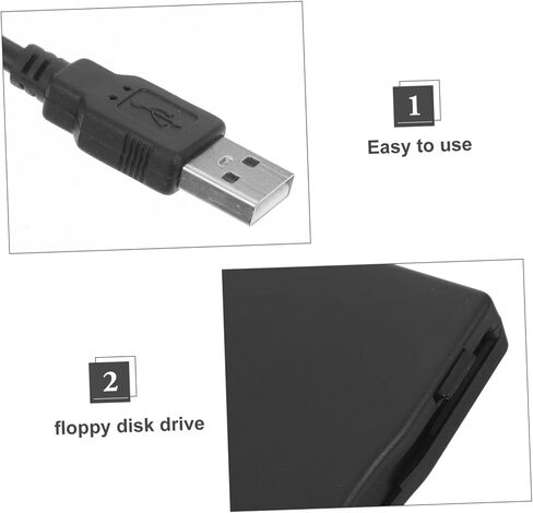 محرك الأقراص المرنة الخارجي NUOBESTY مقاس 3.5 بوصة لأجهزة الكمبيوتر المحمول وسطح المكتب USB قارئ الأقراص المرنة المحمولة لنقل البيانات المتوافق مع أجهزة الكمبيوتر القديمة ومحركات الأقراص المضغوطة in Kuwait