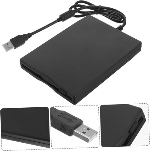 محرك الأقراص المرنة الخارجي NUOBESTY مقاس 3.5 بوصة لأجهزة الكمبيوتر المحمول وسطح المكتب USB قارئ الأقراص المرنة المحمولة لنقل البيانات المتوافق مع أجهزة الكمبيوتر القديمة ومحركات الأقراص المضغوطة in Kuwait