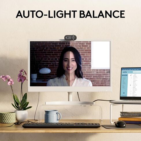 كاميرا ويب Logitech Brio 101 Full HD 1080p للاجتماعات، والبث، وسطح المكتب، والكمبيوتر المحمول، والكمبيوتر الشخصي - ميكروفون مدمج، مصراع، يعمل مع التكبير، وضع GameChat الجديد لجهاز Nintendo Switch 2، USB-A، -أسود، حزمة من 10 in Kuwait