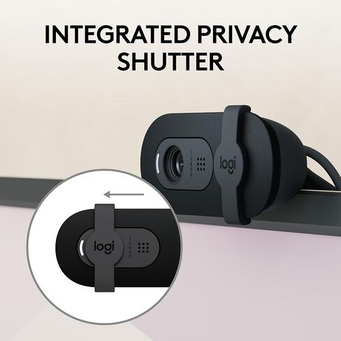 كاميرا ويب Logitech Brio 101 Full HD 1080p للاجتماعات، والبث، وسطح المكتب، والكمبيوتر المحمول، والكمبيوتر الشخصي - ميكروفون مدمج، مصراع، يعمل مع التكبير، وضع GameChat الجديد لجهاز Nintendo Switch 2، USB-A، -أسود، حزمة من 10 in Kuwait