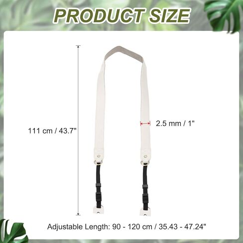 PATIKIL Camera Strap, PU Leather Adjustable Camera Neck Strap Digital Camera Shoulder Belt with Pad for Nikon Video Camcorder Monocular Photographers, Grey in Saudi Arabia