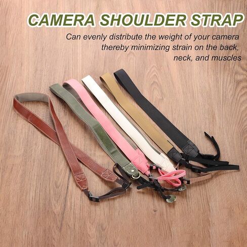 PATIKIL Camera Strap, PU Leather Adjustable Camera Neck Strap Digital Camera Shoulder Belt with Pad for Nikon Video Camcorder Monocular Photographers, Grey in Saudi Arabia